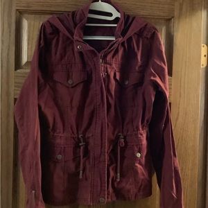 Cute Maroon Utility Jacket